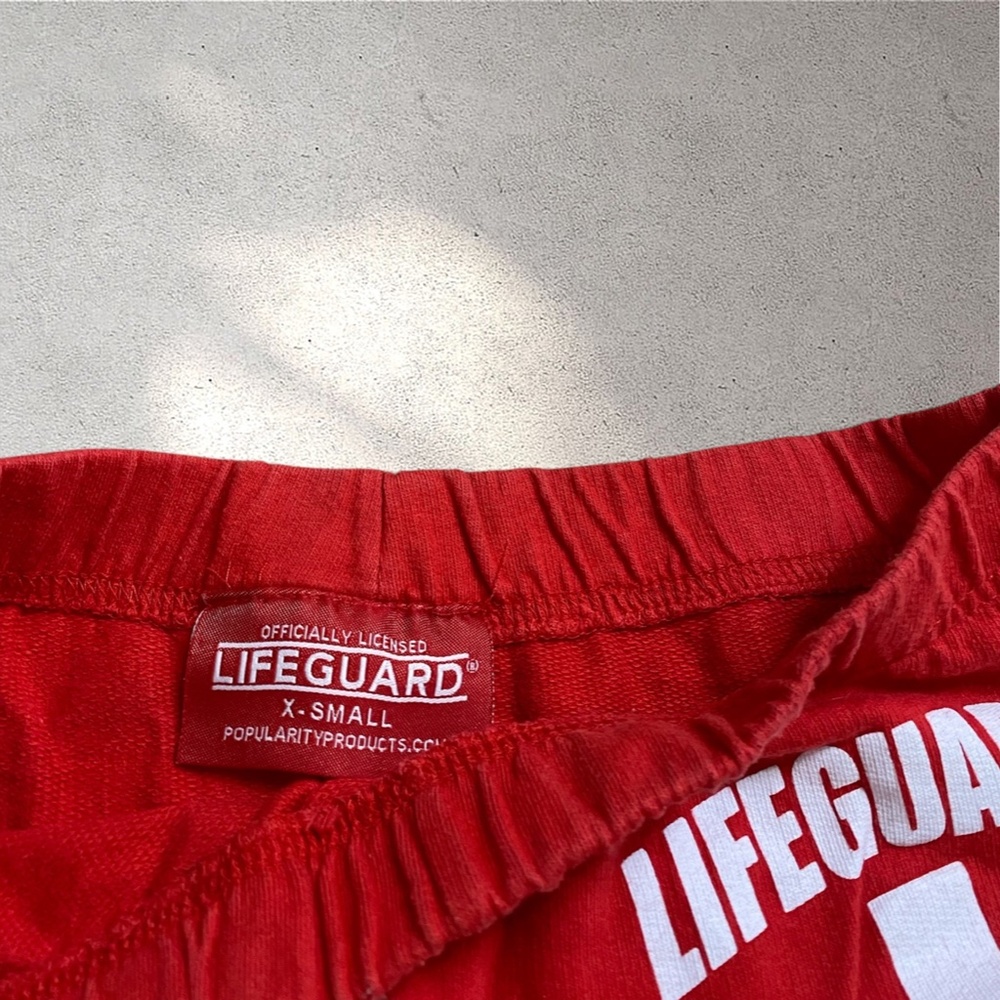 Lifeguard Red Low Rise Booty Shorts - Picture 6 of 8